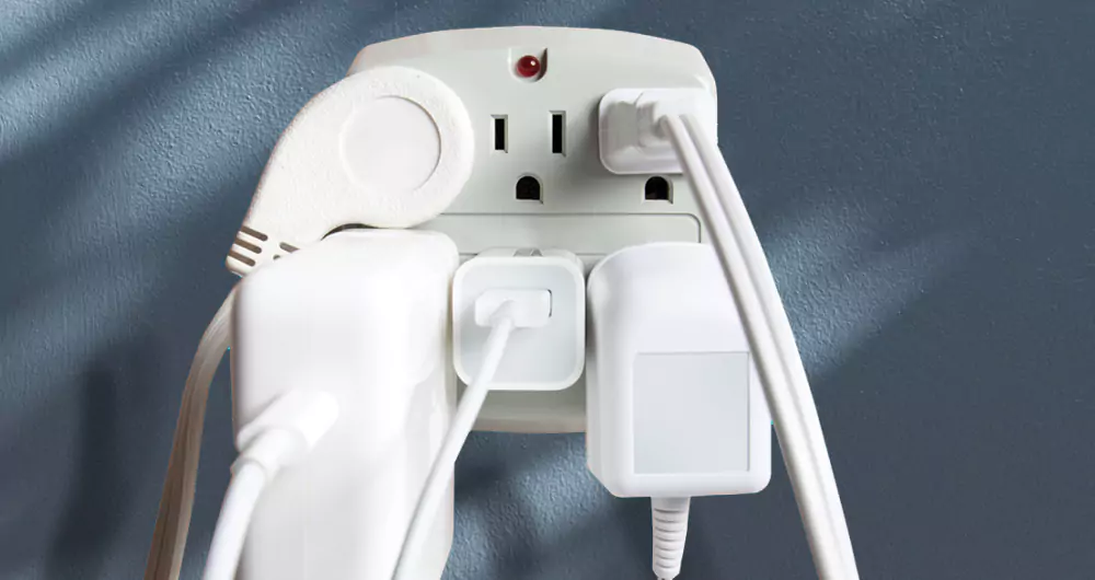 Overloaded plug socket