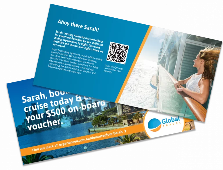 Personalised printed flyer