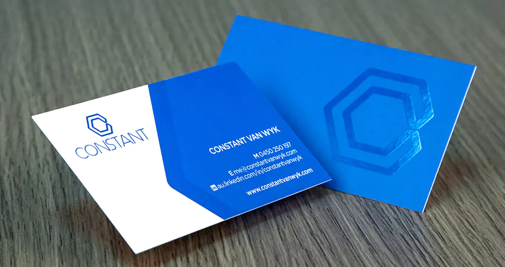 Business card with brand consistency