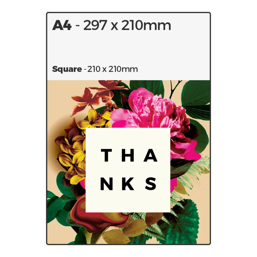 Postcard Sizes square