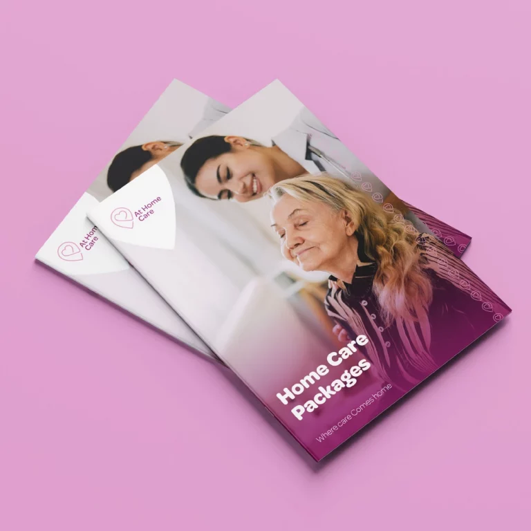 Printed booklets for At Home Care