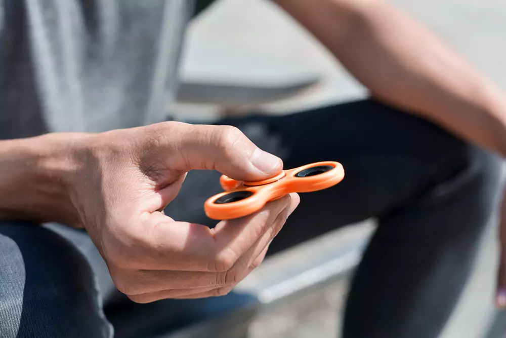 Branded fidget spinner for marketing