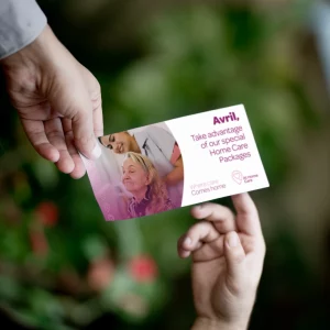 Printed direct mail for home care company