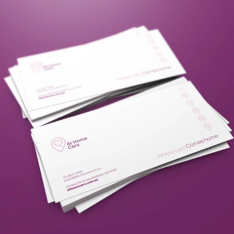 Printed envelopes for home care company