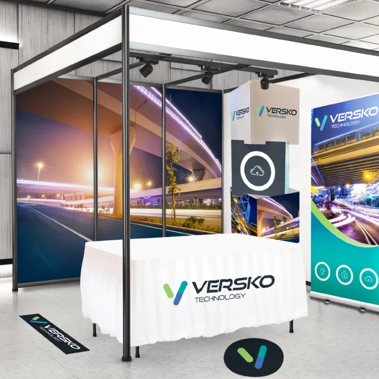 Versko exhibition signage and banners