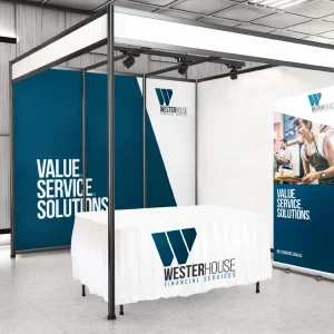 Branded exhibition stand signage