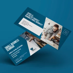 Printed direct mail flyer for financial services