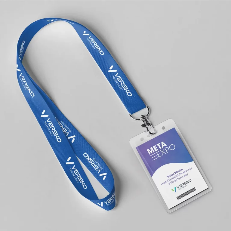 Printed branded lanyards