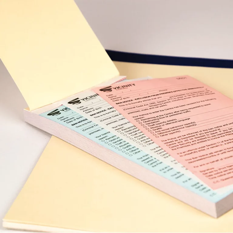 Printed NCR books for business stationery