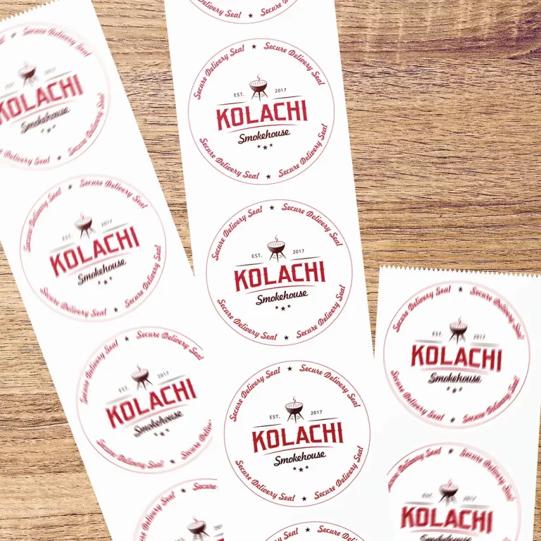 Branded stickers for food company