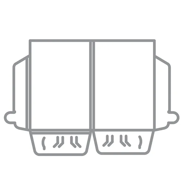 Icon for presentation folder with gusset lock in flap