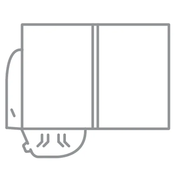 Icon for A4 presentation folder with 5mm gusset and lock in flap