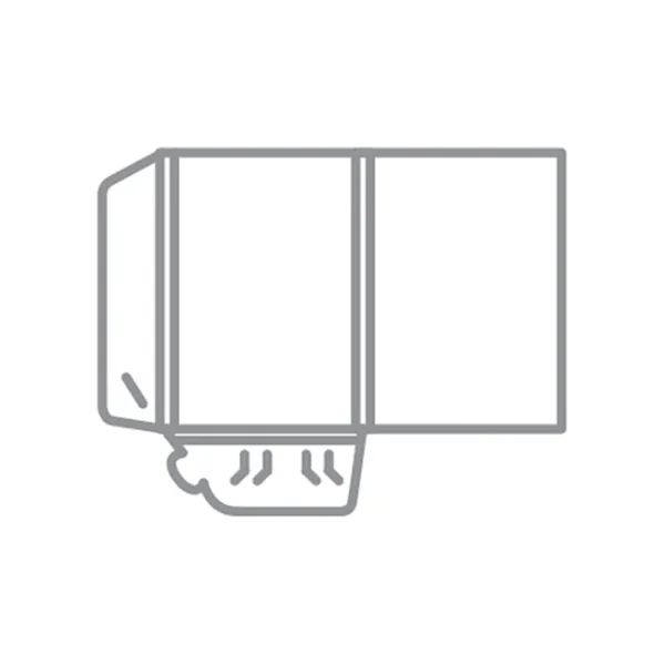 Icon for A5 presentation folder for lock in flap and gusset