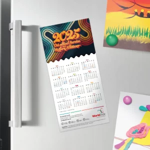 Printed fridge magnet calendar