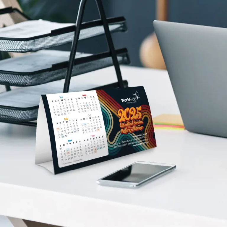 Worldwide printed DL tent calendar