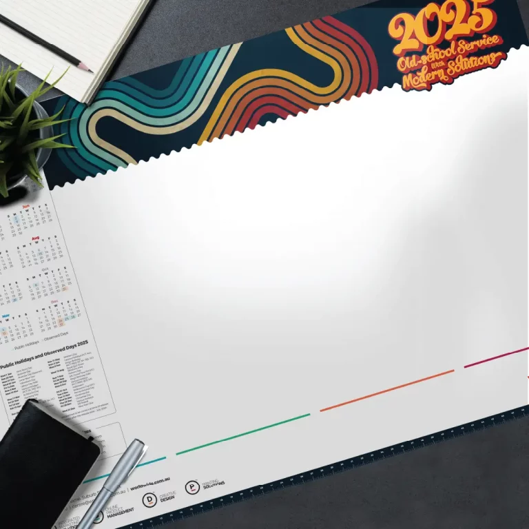Printed A2 deskpad calendar