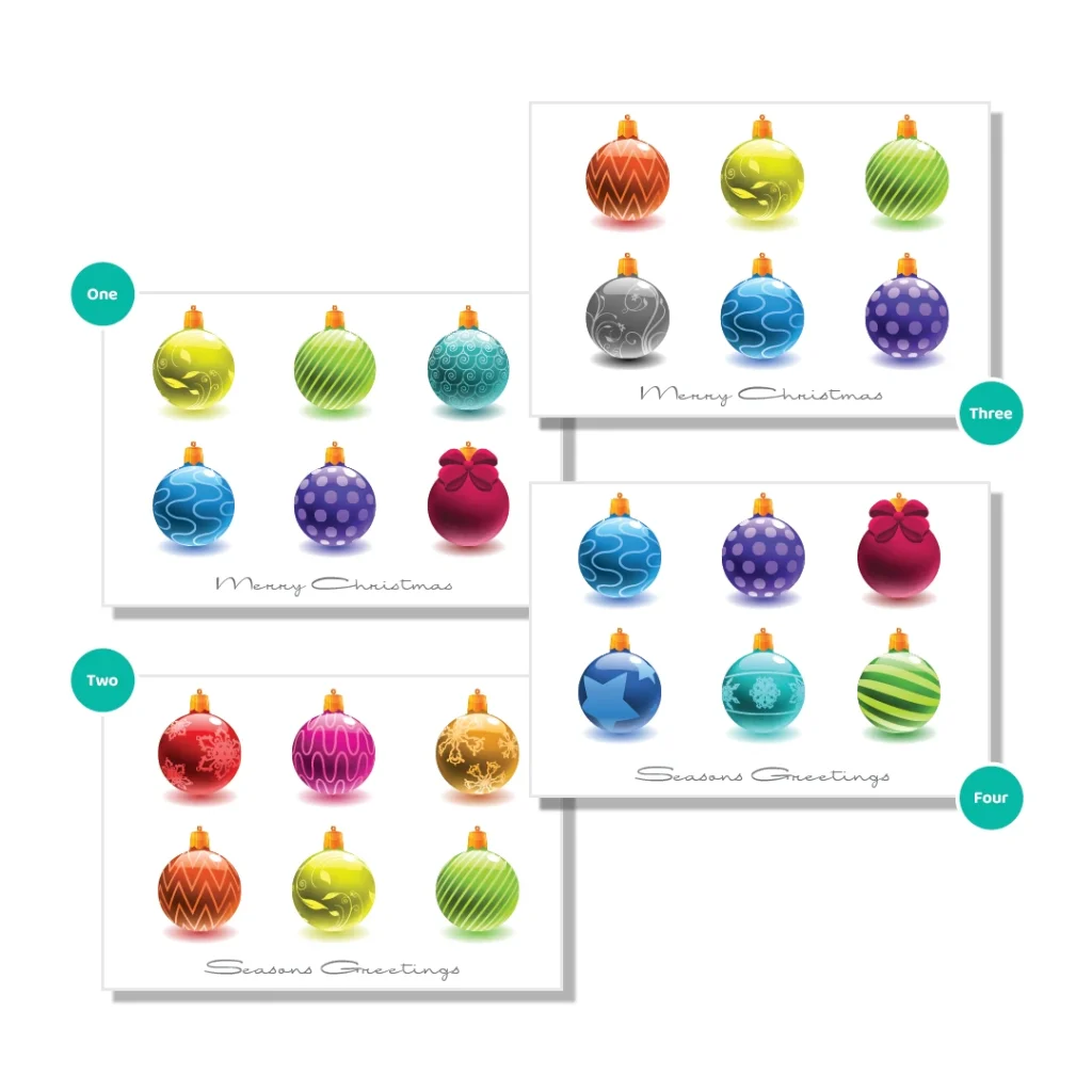 Decorations design Christmas cards