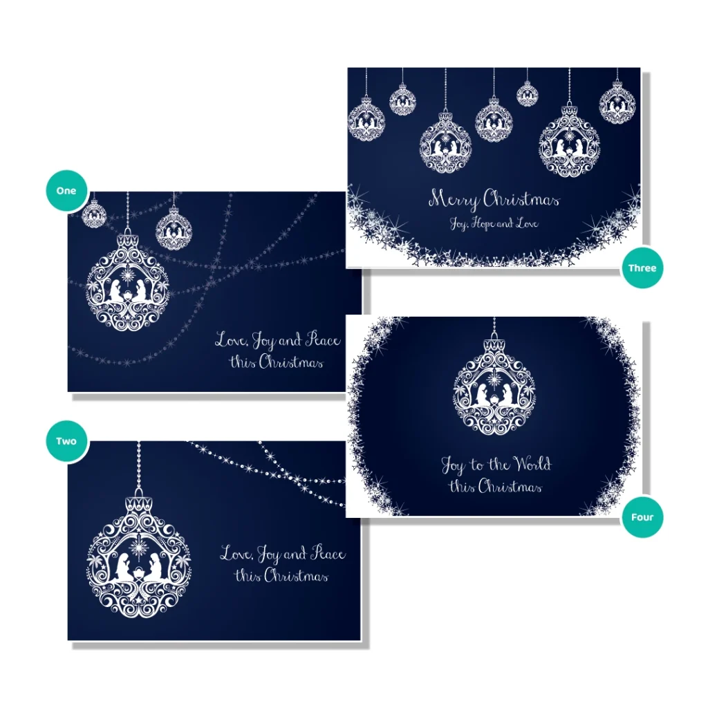 Holy design Christmas cards