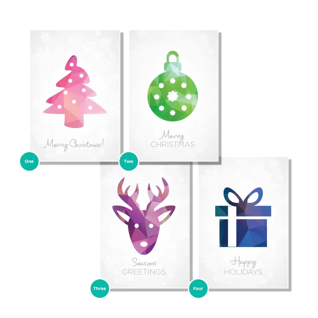 Modern design Christmas cards