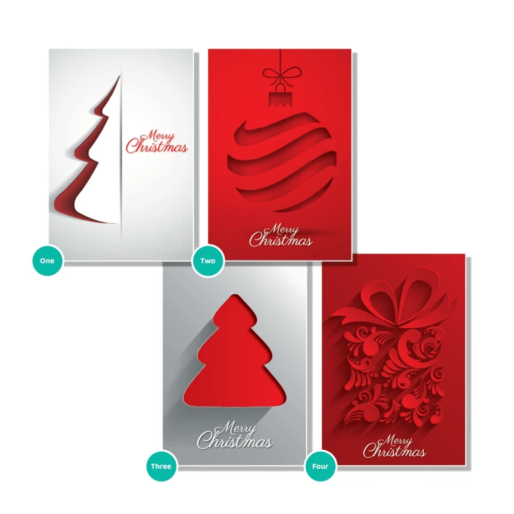 Paper design Christmas cards