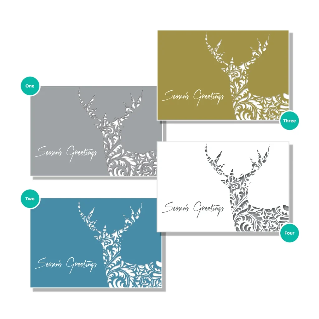 Reindeer design Christmas cards