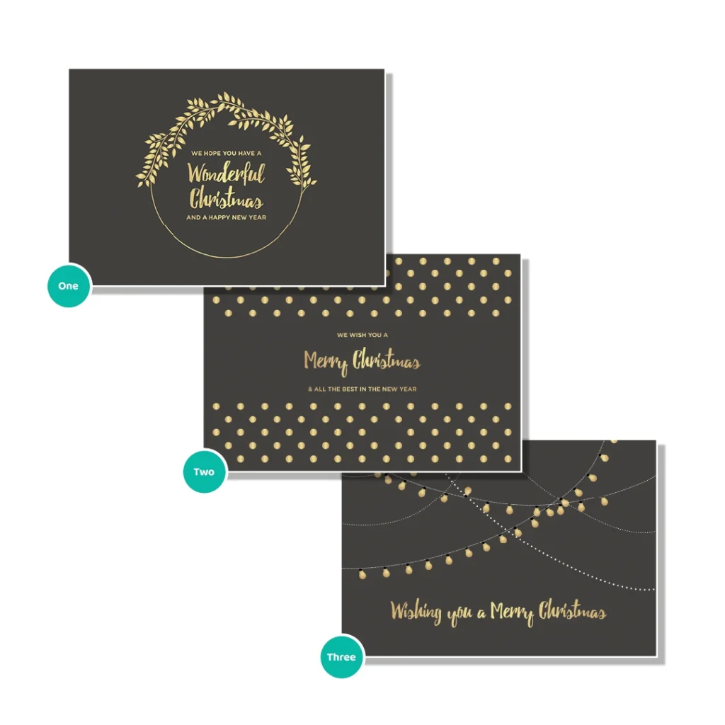 Simply gold design Christmas cards
