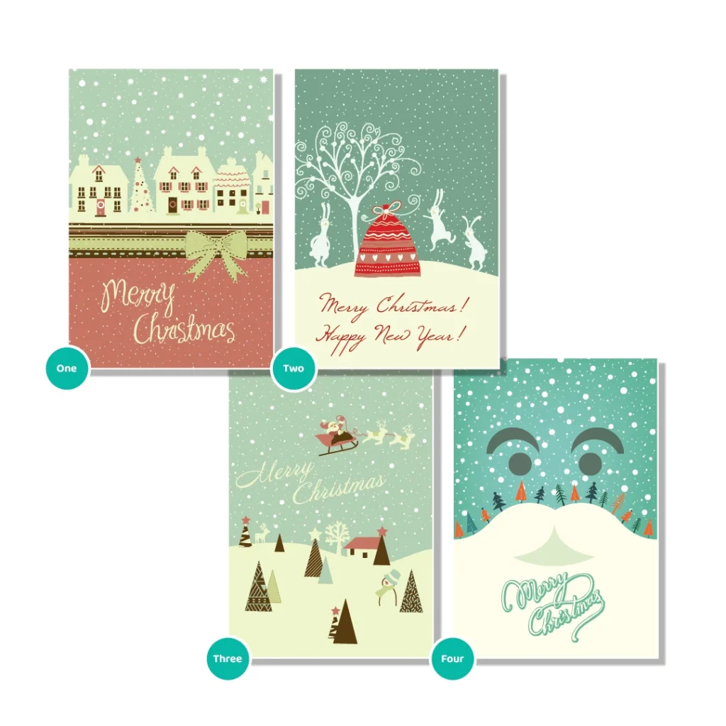 Snowy design Christmas cards