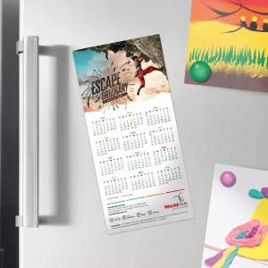 Printed fridge magnet calendar