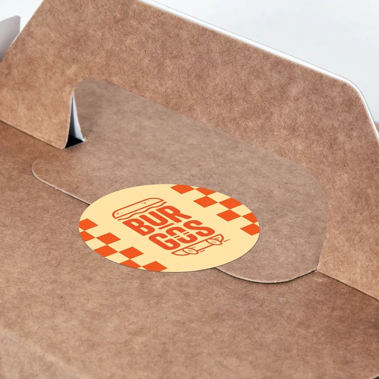 Round sticker for packaging