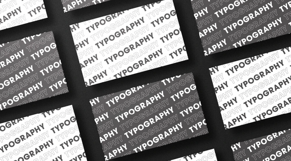 typography on business cards