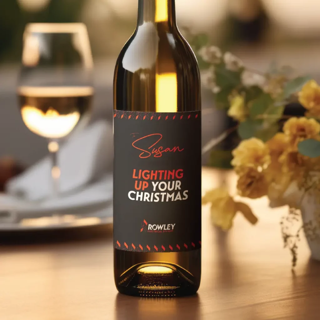 Seasonal wine label