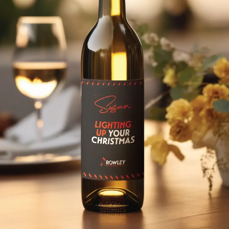 Seasonal wine label