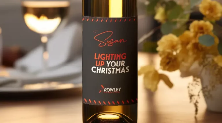 Personalised wine bottle
