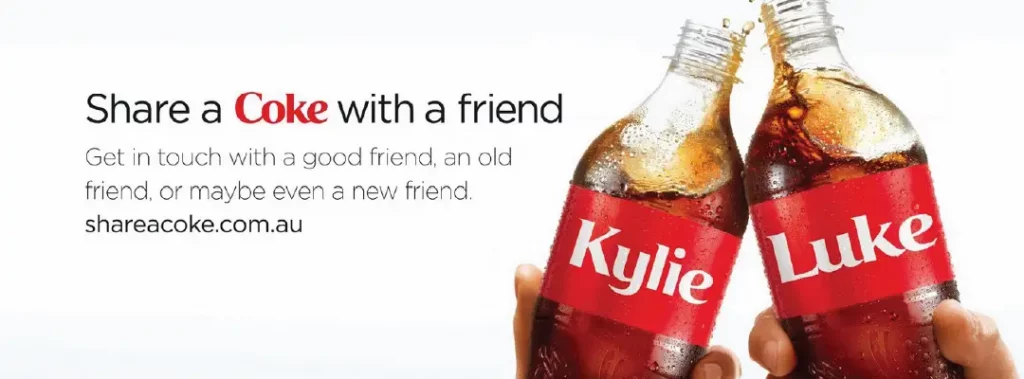 Coca-Cola - share a Coke campaign
