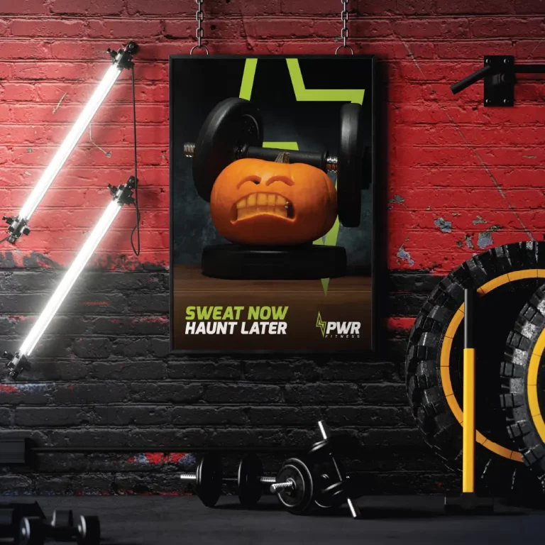 Gym with Haloween themed posters