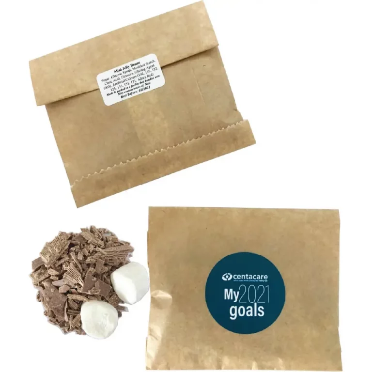 Chocolate flakes with marshmallows promotional product